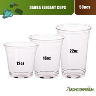 Xsential - Dabba Elegant Cups Milk Tea Cup 12oz / 16oz / 22oz PET Cups 50pcs