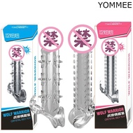 YOMMEE Kondom Tahan Lama Sarung Zakar Berduri Reusable Penis Sleeve Delay Cock Ring Adult Sex Toy Fo