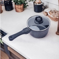 Terra Magnetic Bottom Stone Pot, Non-Stick Long Handle Magnetic Stone Pot Size 16cm