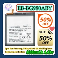 2pcs For Samsung Galaxy S20 S 20 Mobile phone EB-BG980ABY 4000mAh Replacement Battery