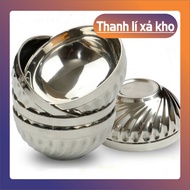 Stainless steel bowl 304 stainless steel rice bowl with 2 layers of high quality twisted stainless s