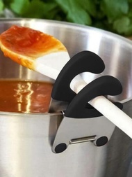 1入組不銹鋼湯勺夾適用於平底鍋邊