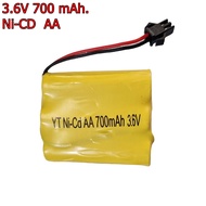 Rechargeable Car Battery Type AA Ni-CD 3.6V 700 mAh. (Size 15x45x50 mm.)