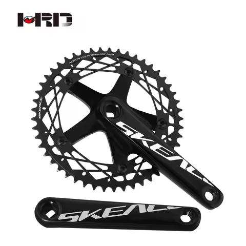SKEACE 144BCD Bicycle Crankset Mountain Bike Square Hole Crank Aluminum Alloy Single Speed Crank Cha