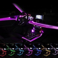 Car Interior RGB LED Light Fiber Optic Neon EL Wire Strip Light Atmosphere Light 1-4/5/6 Car Interio