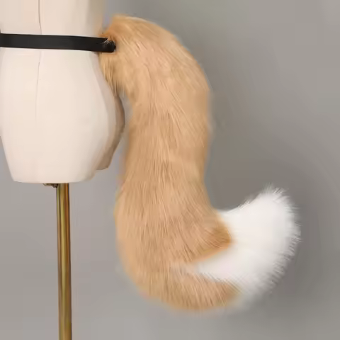 6 Styles Halloween Furry Animal Big Dog Tail Comic-Con Cartoon Universal Cosplay Props Plush Simulat