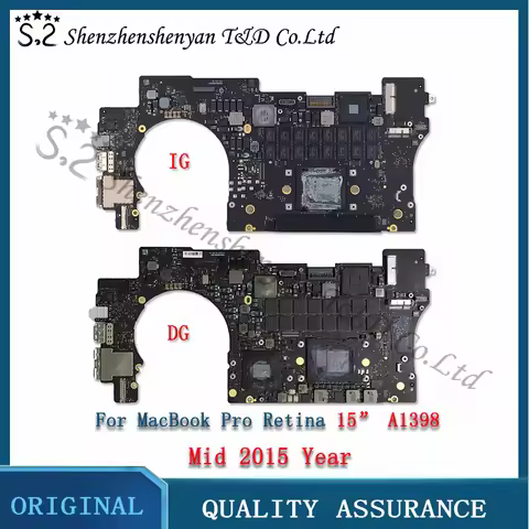 Tested A1398 Motherboard 2015 Year 820-00163-A for Macbook Pro Retina 15" A1398 Logic Board 16GB 820