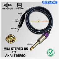 JAPAN STANDARD - Aux Cable/Mini Stereo Instrument Cable 3.5 BS To Akai Stereo 6.5- WANG AUDIO