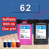 Compatible HP 62 ink HP 62XL black HP62XL  ink cartridge refillable for hp 5540 5740 5741 5742 5743 
