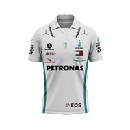 [Free Customized Name and Name] Full 3D Shirt Size XS-3XL Petronas Mercedes F1 AMG