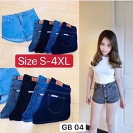 GBJ Jeans High Waist Short Jeans Pants Women Plus Size Short Jeans Women Shorts Denim Seluar Jeans Pendek  百搭高腰短裤女牛仔短褲大码