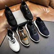 LZHQ Hogan 2025Men's Shoes Fashion Genuine Leather Cowhide Comfortable Breathable Casual Sneakers