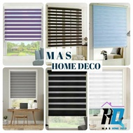 Bidai Tingkap Modern Zebra Blinds | Blind Curtain | Zebra Bidai Outdoor | Roller Blind for Home Deco