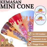 BUNGKUS CONE DAN TUTUP ES KRIM - JUAL KEMASAN MINI CONE UNTUK ICE CREAM - CARI KEMASAN ES KRIM CONE