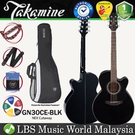 Takamine GN30CE-BLK NEX Cutaway Solid Spruce Top Acoustic Electric Guitar with Bag - Black (GN30CE B