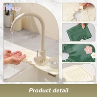 BORRAONE Faucet Mat, Silicone Durable Faucet Drain Drying Pad,  Practical Countertop Protector for B