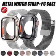 Strap+Case Magnetic Metal Suitable for iwatch strap 9 8 7 45mm 41mm replacement Ultra case bracelet iWatch series 6 5 4 44mm 40mm