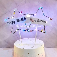 Led Happy Birthday Topper / Birthday Cake Topper Lighting
