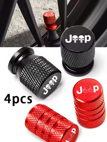 Car Wheel Tire Valve Caps Tyre Stem Covers Airdust Waterproof For Jeep Renegade Compass Wrangler Pat
