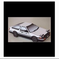 [有貨 紙模型]頭文字D 豆腐店專用車 AE86 紙模型  日本 跑車 裝飾 擺設 (DIY需自行裁剪及拼貼) 場景 佈置 Initial D Car Paper Model Paper Craft