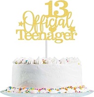 13th Birthday Cake Decoration Blue 13 Official Teenager 13th Birthday Cake Topper Glitter for 13th B