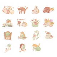 45pcs Fat Orange Cat Life Stickers Exquisite Japanese Cartoon Cat Creative Diary Stationery Decorative Stickers.Stationery Decoration Stickers Suitable  For Photo Albums Diaries Cups Laptops Mobile Phones Scrapbooks