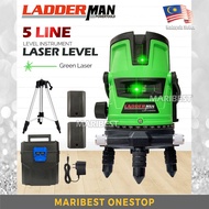LADDERMAN LDM-5-GREEN 5 Lines 6 Point Adjustable Laser Level 360° Rotary Indoor Outdoor Self Levelin