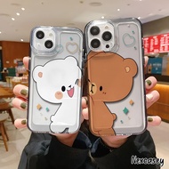 CASE CASING CLEAR AIR BAG MOTIF THE COUPLE BEAR COMPATIBLE FOR VIVO Y71 Y75 Y81 Y83 Y91 Y91C Y93 Y95