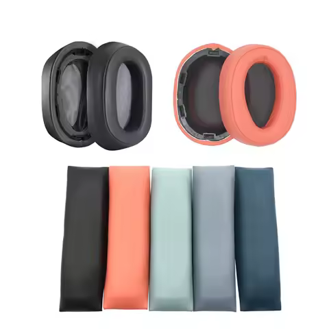 Replacement Leather Sponge Ear pads Cushions Head beam for Sony MDR-100ABN H900N WH-H900N Headset Ea