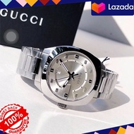 Gucci Watch GG2570 สีเงินล้วน  หน้าปัด 41mm. รับประกันของแท้ 100% ไม่แท้ยินดีคืนเงินเต็มจำนวน