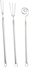 CALLARON 3pcs Fondue Forks Stainless Steel Barbecue Color Coding Cheese Fondue Forks for Chocolate Fountain Cheese Fondue Roast and Marshmallows