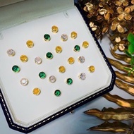 Pan shape blocking Charm - 1 side - size 6mm - 10 Kara gold - AU 417 - hard and durable