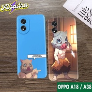 Softcase OPPO A18 - A38 ANIME 4 - Softcase Pro Camera - Casing Hp - Case DEMON SLAYER - Condom Hp - 