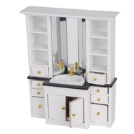 1:12 Dollhouse Mini Basin Cabinet Miniature Furniture For Bathroom Kitchen Furniture Cabinet House Decoration
