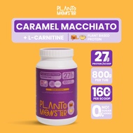 Planto Monster โปรตีนพืชรสคาราเมล มัคคิอาโต้ 800 กรัม มี L-Carnitine ไม่มีน้ำตาล โปรตีนสูง แคลต่ำ