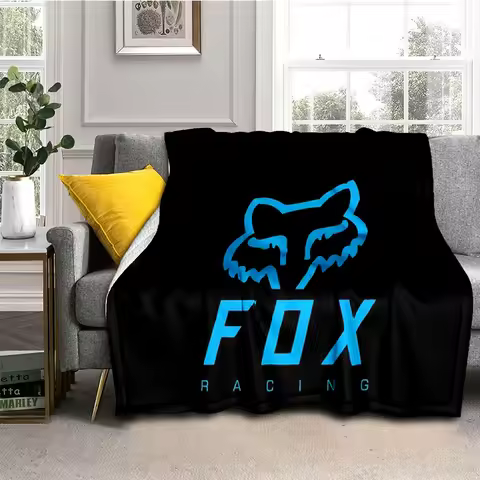 3D Racing Car Sign F-FOX Flannel Blanket Soft Warm Throw Blanket for Bedroom Living Room Bed Travel 