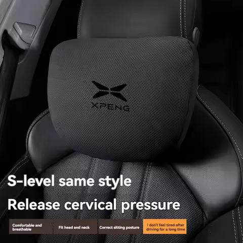 Car Neck Pillow Seat Headrest Lumbar Support Pillow Spine Protect Car Pillow Neck Rest Cushion For X