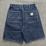 Carhartt WIP BRANDON กางเกงยีนส์ขาสั้นทรงหลวมล้างคาร์ดาร์ทสั้น