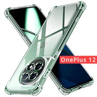 For OnePlus 12 12R 2024 5G AE3 Phone Case Clear Transparent Casing Shockproof Bumper OnePlus12 OnePl