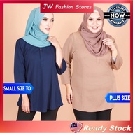 💥JW Fashion💥Women's Blouse Muslimah Irdina Ready Stock Malaysia 3/4 Sleeve Button Blouse Muslimah Ba