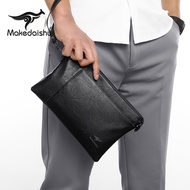 BIHAO Store Stylish Genuine Leather Men's Envelope Clutch Bag | Large Capacity | Casual &amp; Trendy | Made in Malaysia