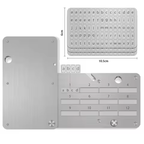 Steel Letter Storage Plate Password Bitcoin Cold Backup Password Recorder Storage Box