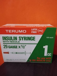 insulin terumo syringe with needle, 1cc G29×1/2