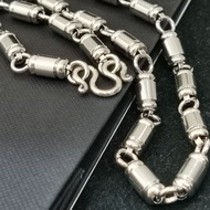 6mm Thickness Stainless Steel With 12mm Short Tubes Link Chain Amulet Necklace L73cm.