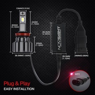 Novsight F03 Super Bright 6000K LED Headlight Bulbs 80W 15000LM for H11/H9/H8/H4/H7/9005/9006 - New 