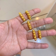 REPLIKA 24krt Gold Plated boba Ring Crum Light Gold 8 grams Premium Gold Replica Women's Ring