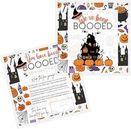 You’ve Been Booed Fall Halloween Door Signs Boo Your Neighbors Game | 25 pk 8x8” Flyers | Leave on P