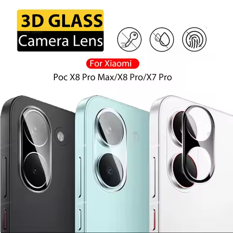 3-1PCS HD Lens Case protect Film For Xiaomi Poco X8 Pro Max X7 Pro 3D Black Camera Screen Protector 