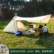 Outdoor Indian Tent Camping Pyramid Tent Rainproof Canopy Sunshade Sail Camping Polyester Tent