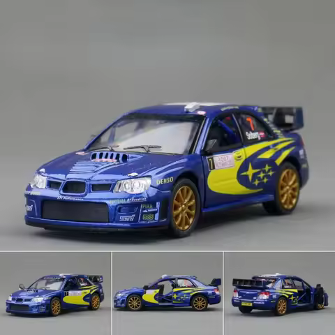 1/36 Impreza WRC Rally Car Alloy Diecast Model Collection Gift Racing Vehicle with Pull Back